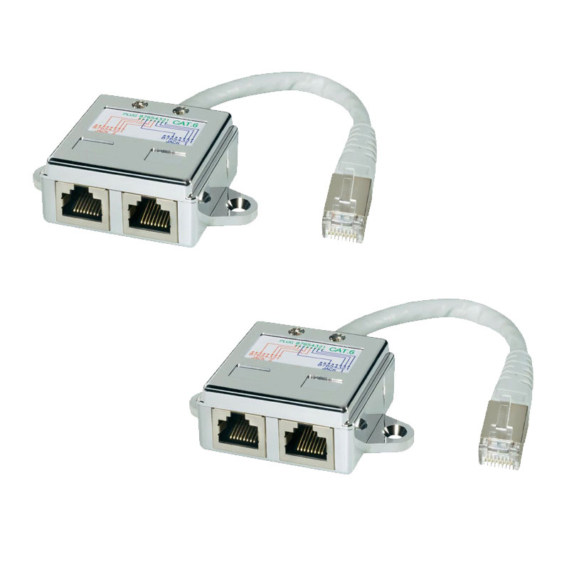 Répartiteur Ethernet Adaptateur de connecteur réseau RJ45