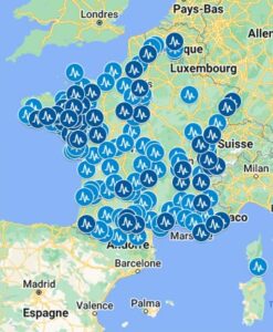 Carte de nos partenaires auditeurs ou géobiologues spécialisés dans la mesure d'ondes électromagnétiques.