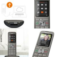 Téléphone sans fil ECO DECT jusqu'à 6 combinés à synchroniser avec ou sans répondeur à faibles émissions d'ondes électromagnétiques Gigaset CL660